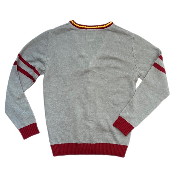 Harry Potter Gryffindor Cardigan Sweater in Gray, Maroon & Gold - M - Picture 4 of 6